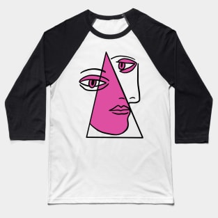 Artwork - Geometric Portrait (1) Baseball T-Shirt